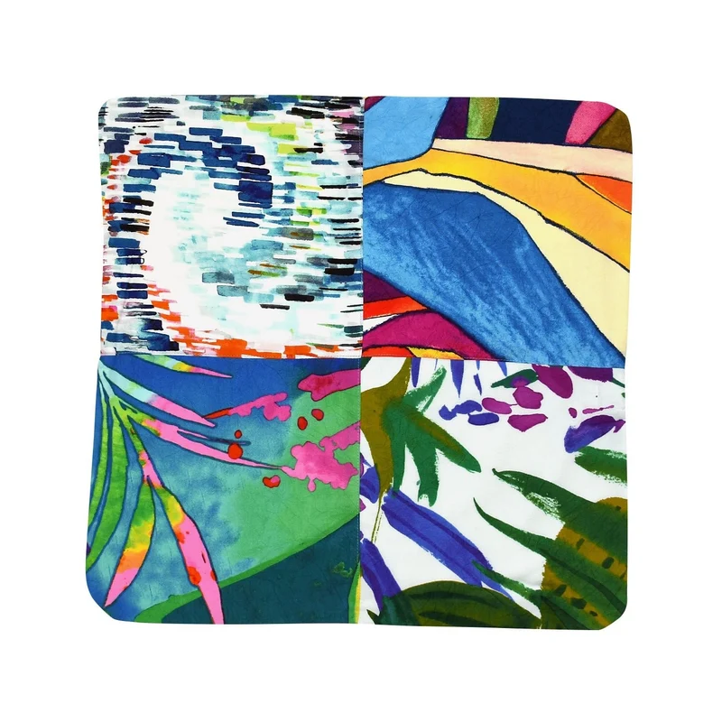 Housse de coussin carrée patchwork