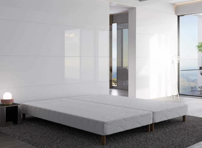 Sommier tapissier 160 X 200 cm + 8 pieds (2x 80x200cm)