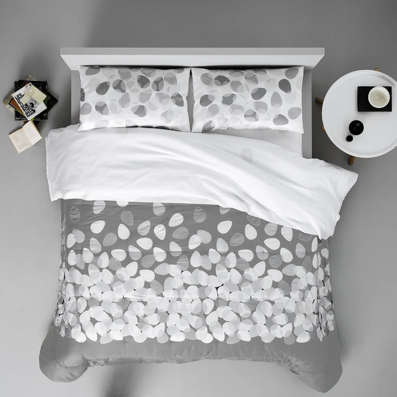 Copripiumino con federe oryza Moderno in Percalle