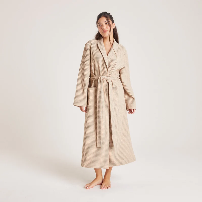 Robe de Chambre Waffle - Vison