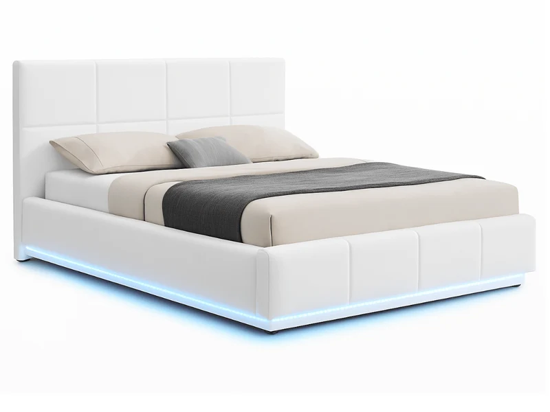 Lit LUMEA – Sommier lumineux avec coffre de rangement