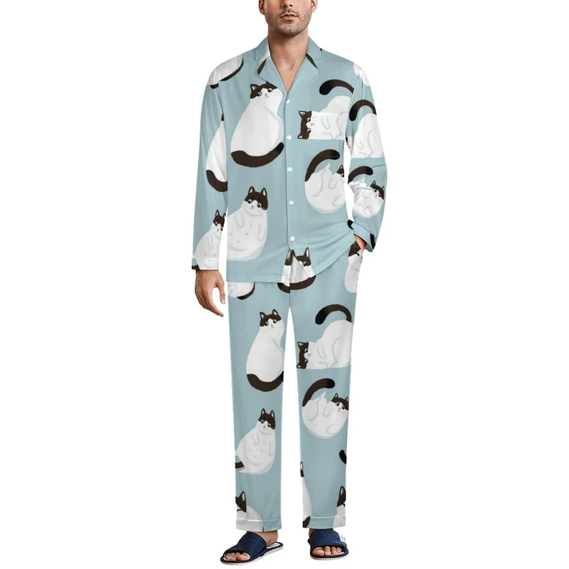 Pyjama Homme Personnalisé | Ensemble Chic Style Col Cubain