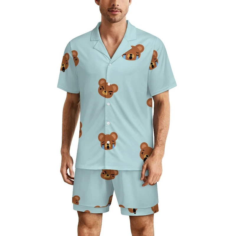 Pyjama Court Homme Personnalisé | Pyjashort avec Photo Été