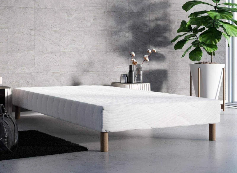 Sommier tapissier 80 x 200 cm + 4 pieds