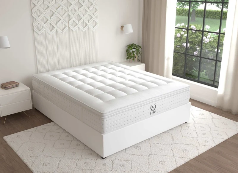Matelas hybride mousse mémoire en gel et ressorts ensachés 140 x 190 cm épaisseur 31 cm SERENA