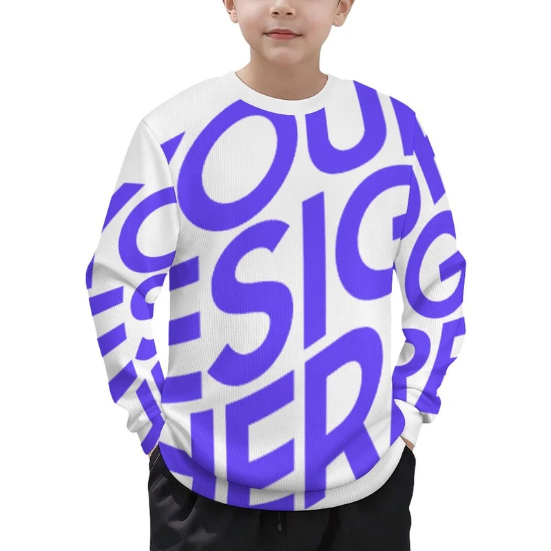 Pull enfant GR-EYW personnalisé avec photo texte prénom