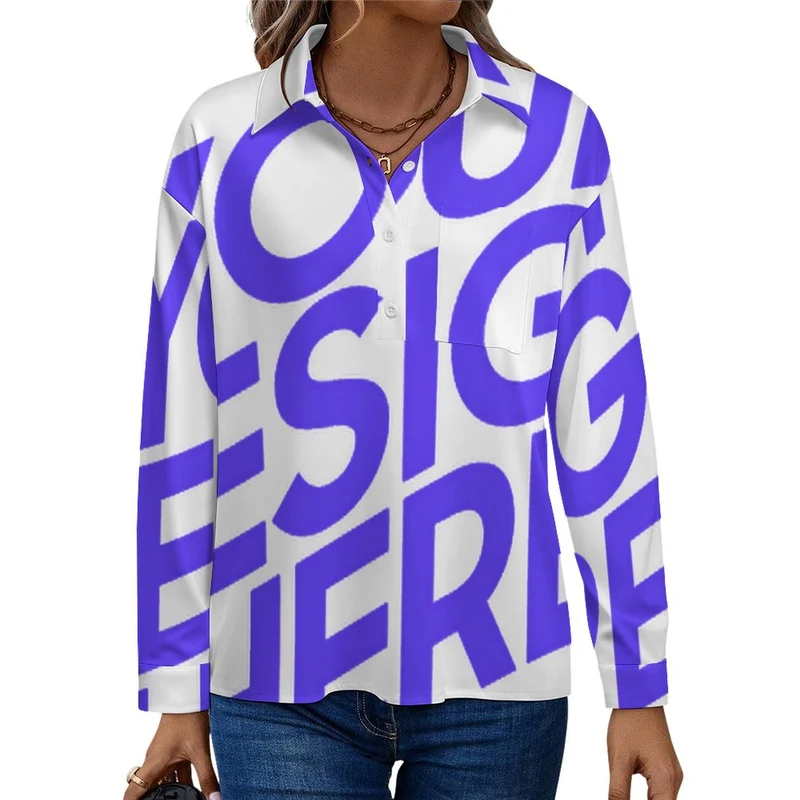 Chemise femme à épaules tombantes LM554 personnalisé avec photo texte prénom (conception une image)