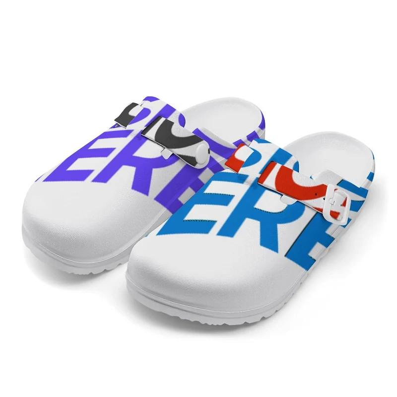 Chaussons Birkenstock pour homme et femme F53 personnalisé avec photo texte prénom