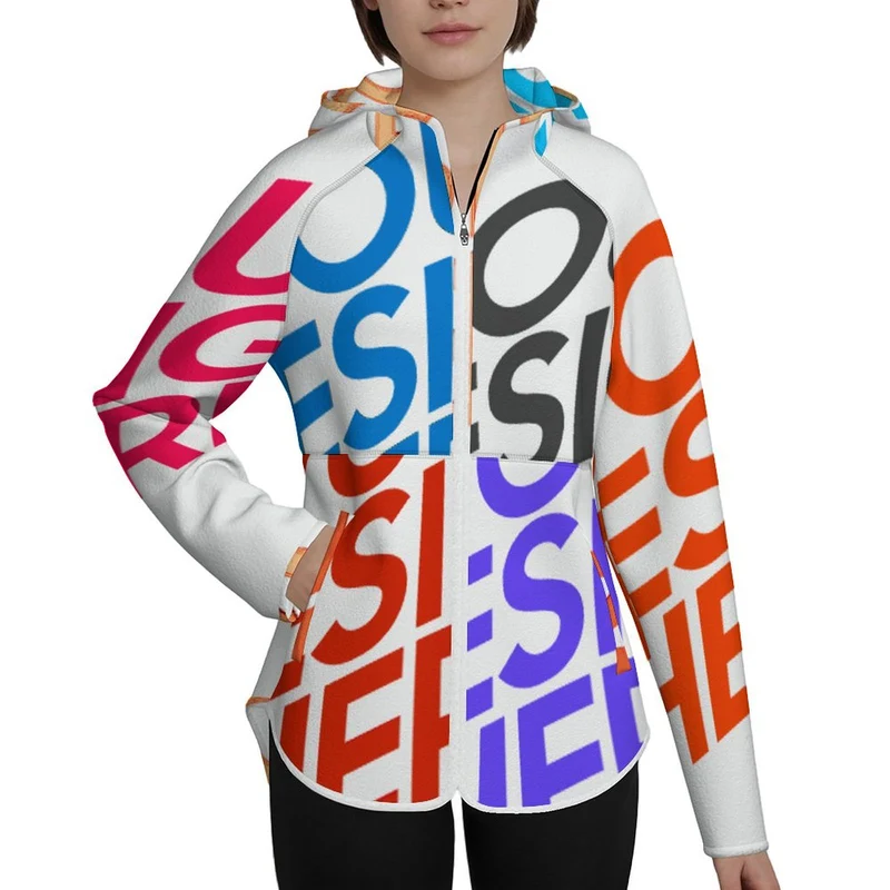 Veste slim femme MWL478 personnalisée avec prénom motif texte (conception multi-images)