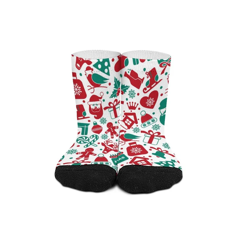 Chaussettes Bicolores Personnalisées | Avec Talon & Pointe Noirs