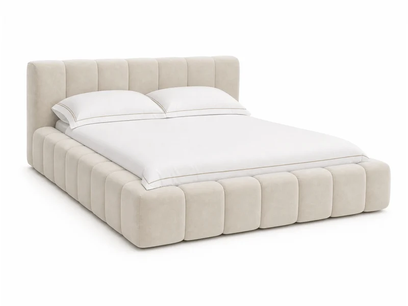 Lit coffre design matelassé - CHLOE