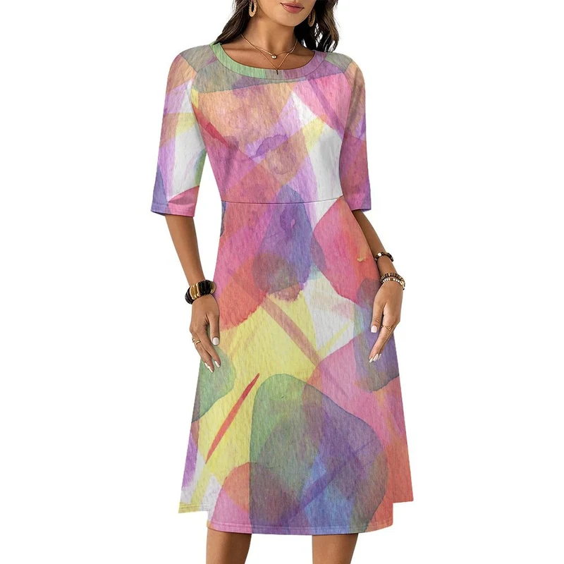 Robe Longue Personnalisable pour Femme | Tissu Extensible & Élégant