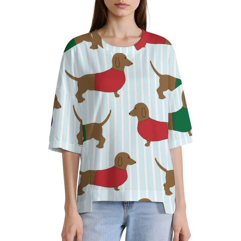 T-shirt Femme Personnalisé Photo | Coupe Large Épaules Tombantes