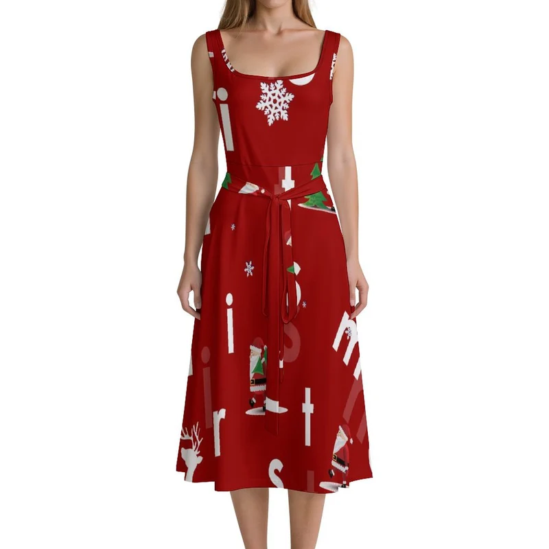 Robe Longue Personnalisée Photo | Robe Fluide Sans Manches Femme