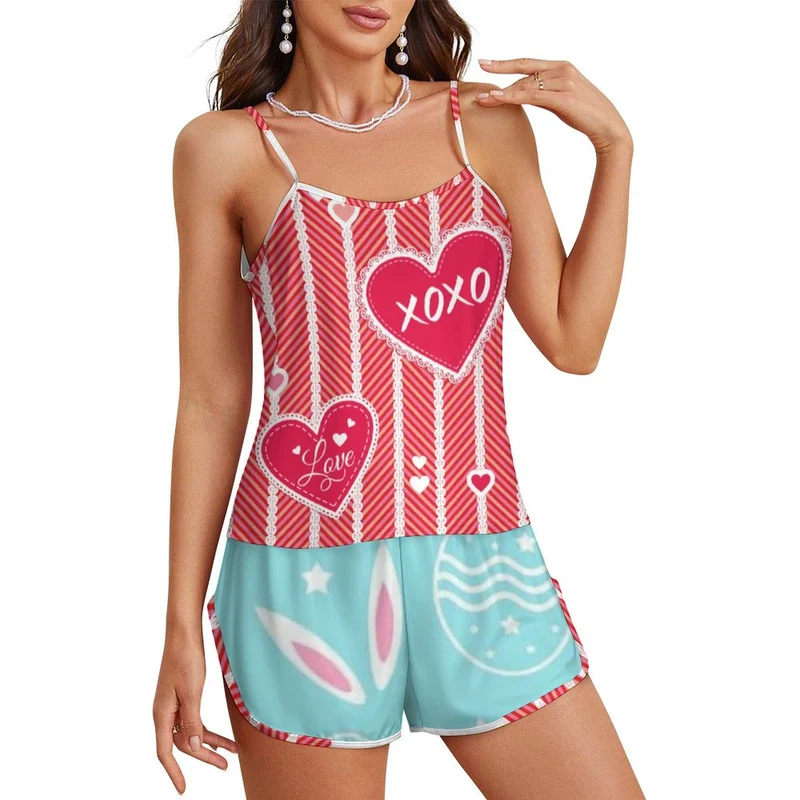 Pyjama Personnalisé Femme | Ensemble Caraco & Short en Soie de Glace