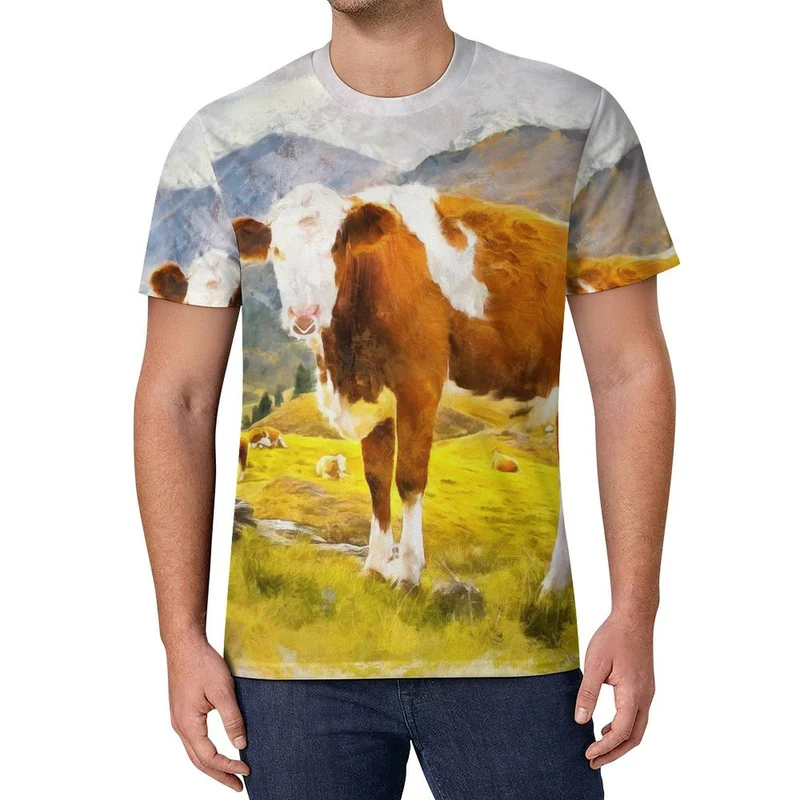 T-Shirt Personnalisé Photo Homme | Impression Intégrale Soie de Glace