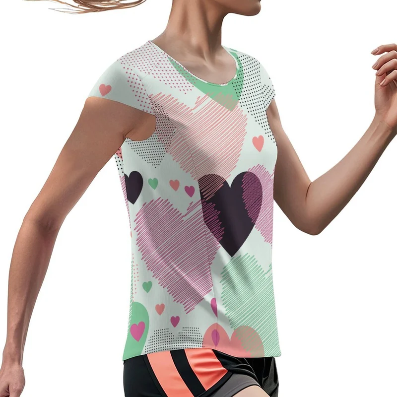T-Shirt Sport Femme Anti-UV UPF 50+ Personnalisé | Tissu Froid