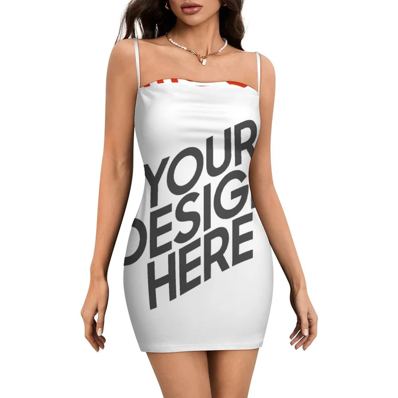 Robe bustier bustier femme LM450 personnalisée avec prénom motif texte (conception multi-images)
