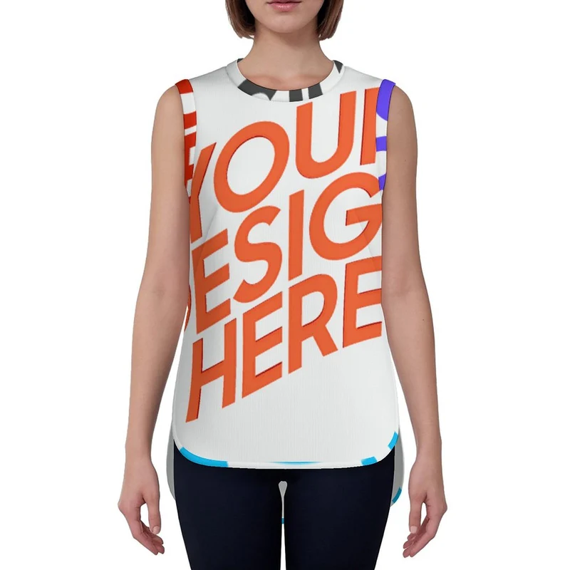 Débardeur de sport et de yoga pour femme MWL620 personnalisée avec prénom motif texte (conception multi-images)