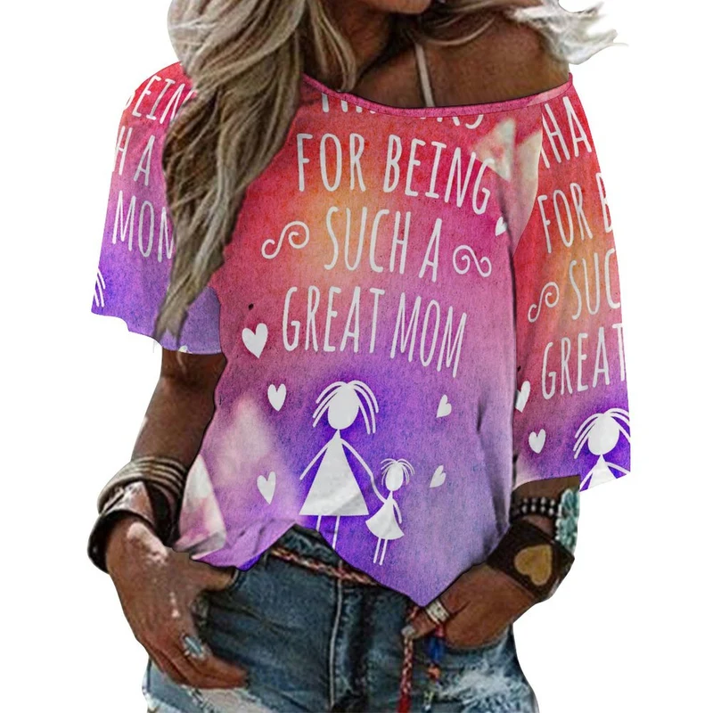 T-Shirt Col Bateau Ample Femme | Personnalisable | Style & Confort Polyester