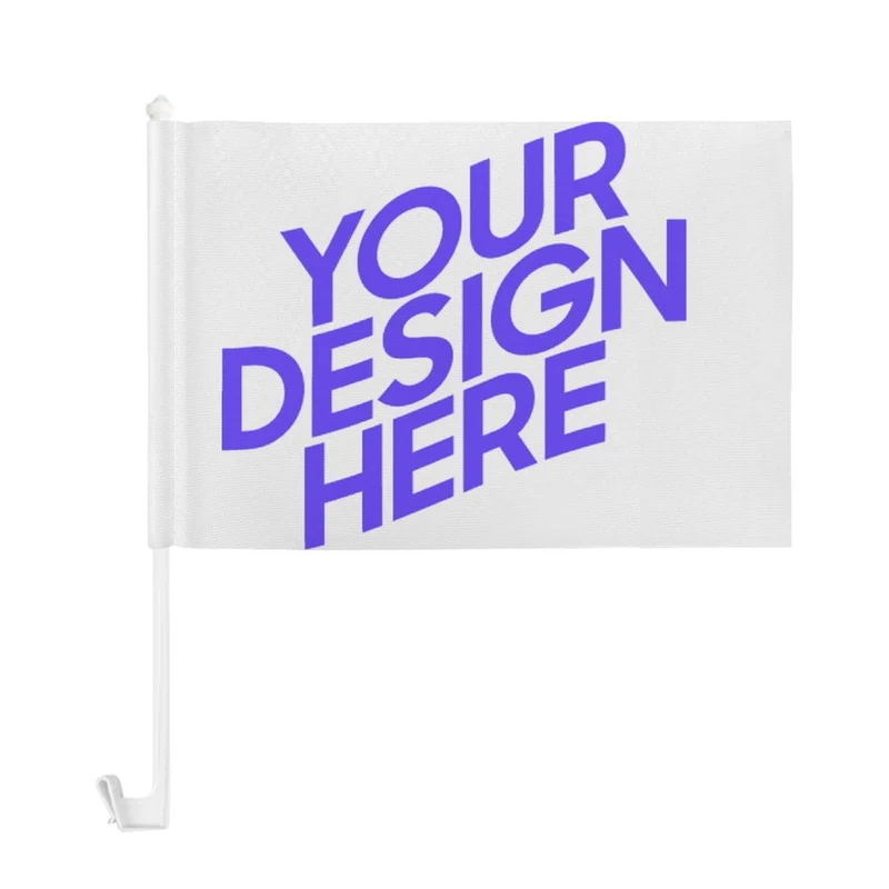 Drapeau de voiture personnalisé avec photo texte prénom