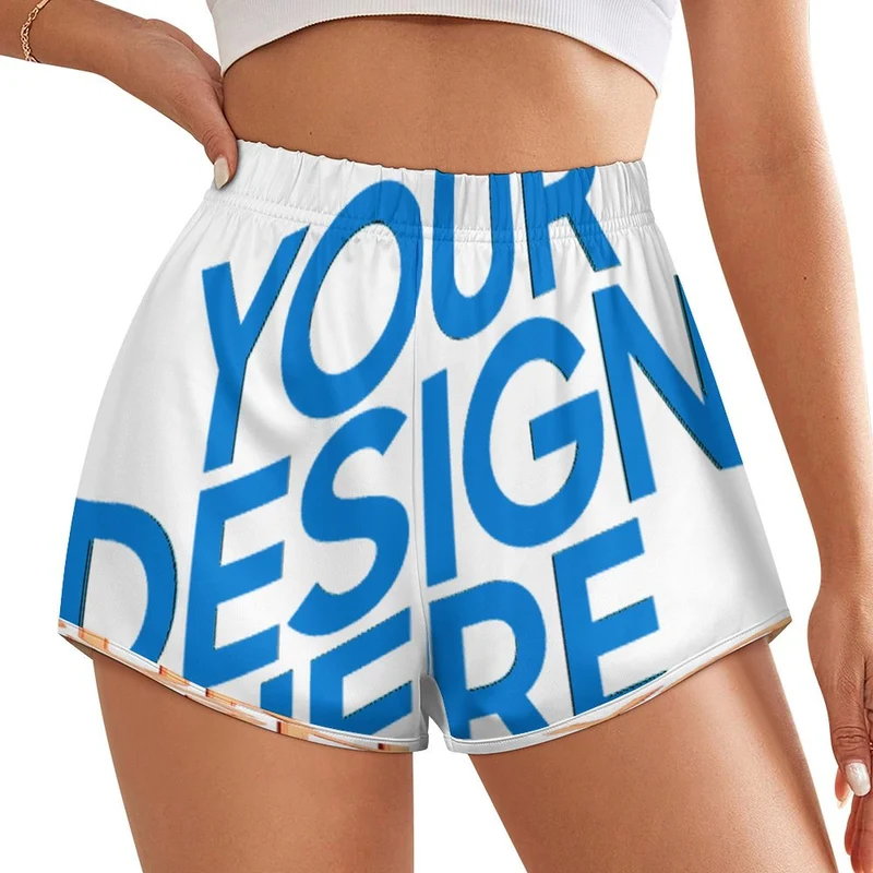 Short de sport femme LM436 personnalisé avec photo texte prénom