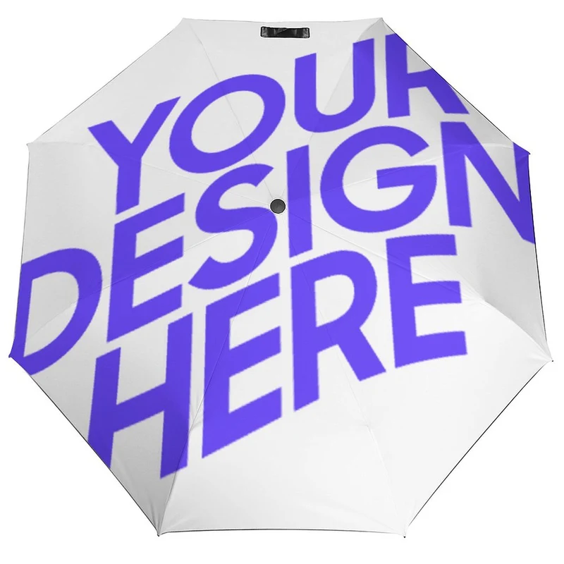 Y01 Parapluie automatique pliable 3 plis / parapluie de poche (noir collé à l'intérieur / imprimé à l'extérieur) personnalisé avec photo texte prénom