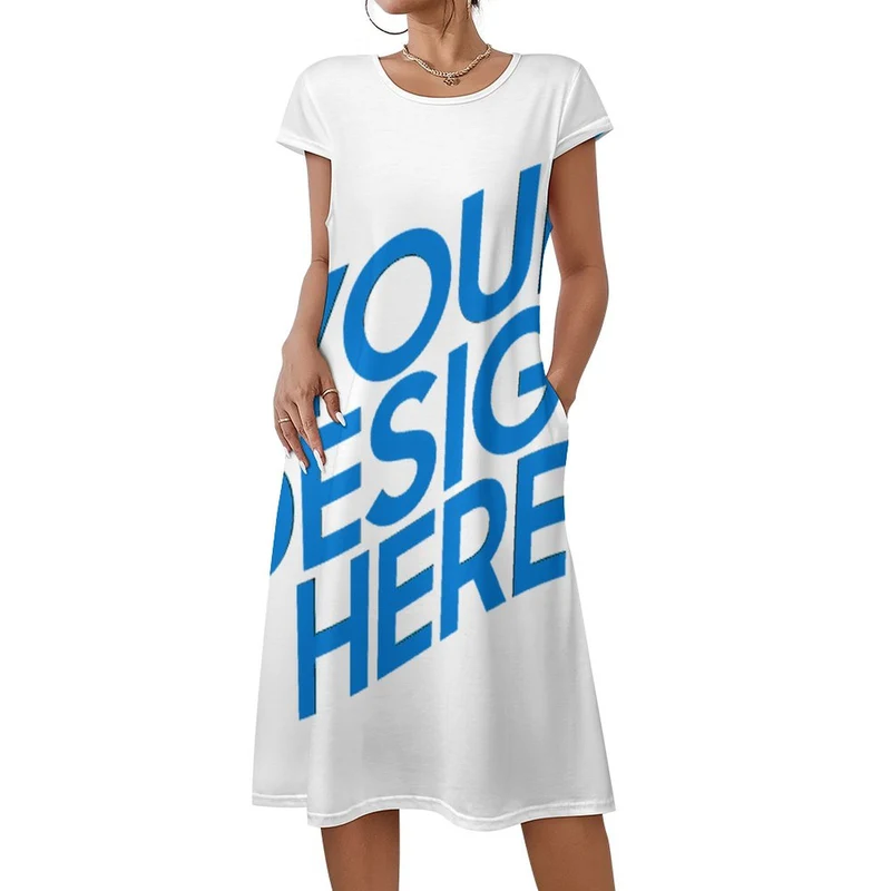Robe d'été sans manches pour femme NT113 personnalisé avec photo texte prénom