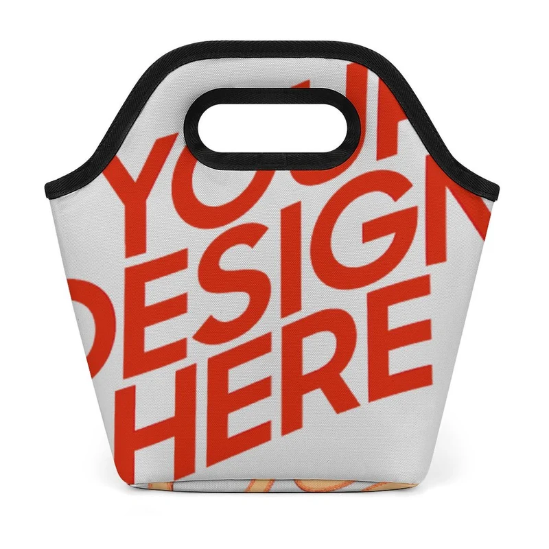 Sac à déjeuner portable personnalisée avec prénom motif texte (conception multi-images)