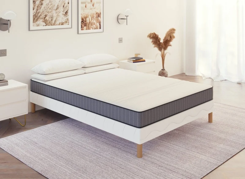 Ensemble 160x200 sommier tapissier & Matelas en mousse 15 cm - WOLK