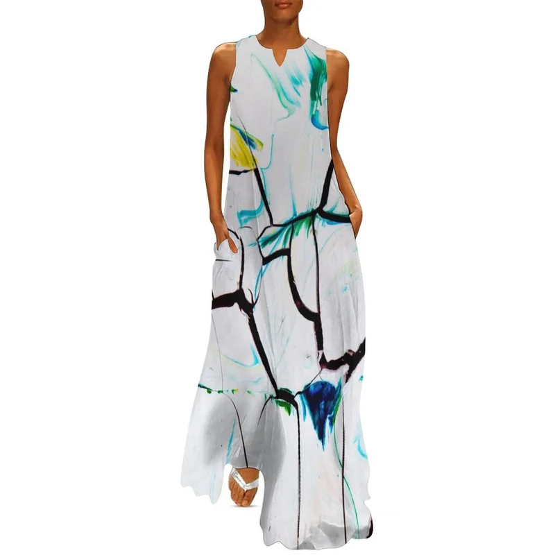 Robe Longue Sans Manches Personnalisable avec Photo | Coupe Moulante