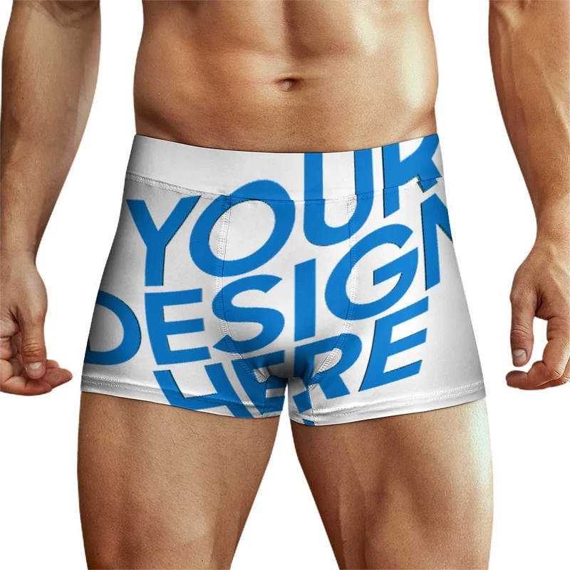 Boxer homme avec ceinture en soie glacée SDS025 personnalisé avec photo texte prénom (conception une image)