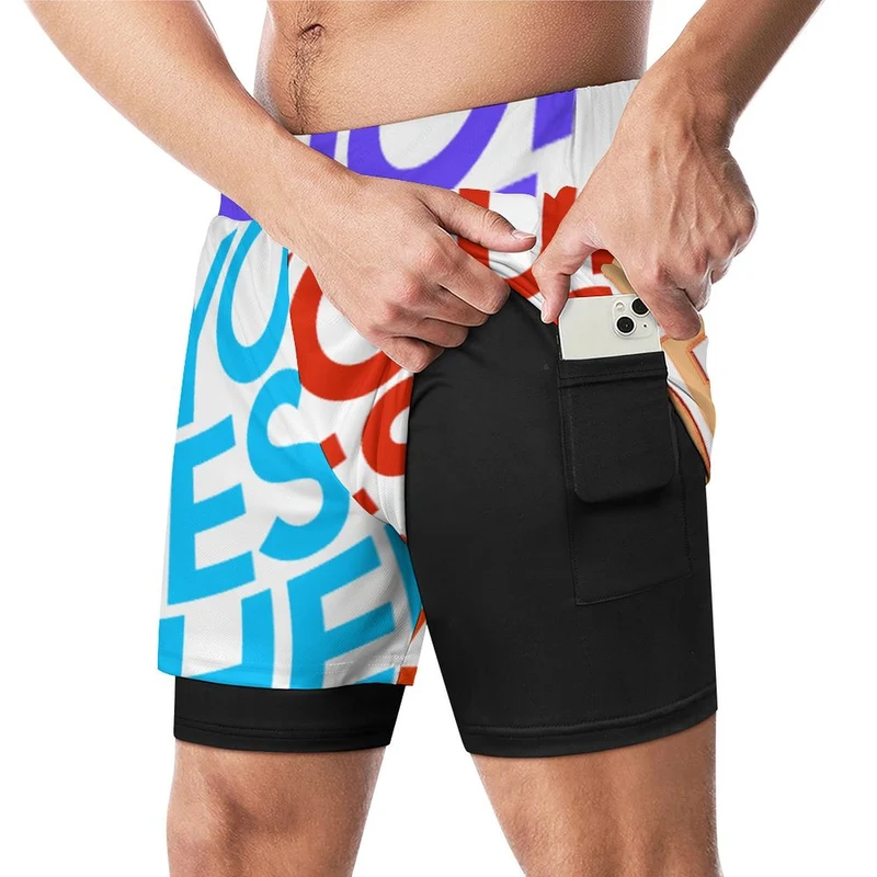 Maillot de bain pour hommes SDS076 short de plage de sport personnalisée avec prénom motif texte (conception multi-images)