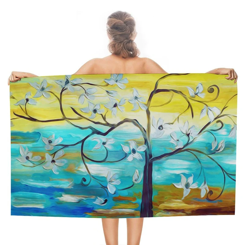 Drap de Plage Adulte 130x80cm | Velours Doux, Séchage Rapide & Personnalisable