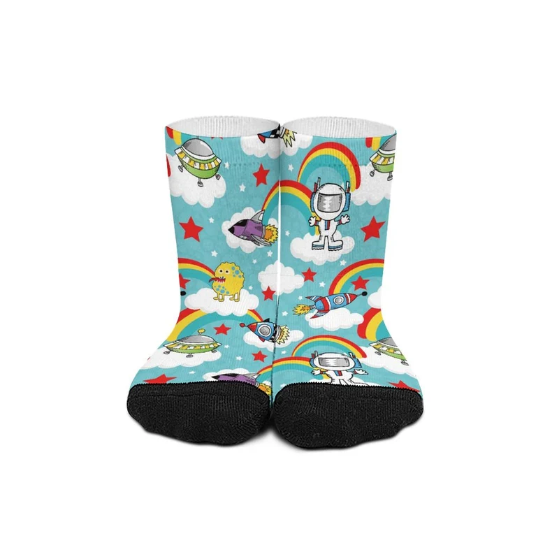 Chaussettes Longues Personnalisées | Design Bicolore, Confort Polyester | Cadeau Unique