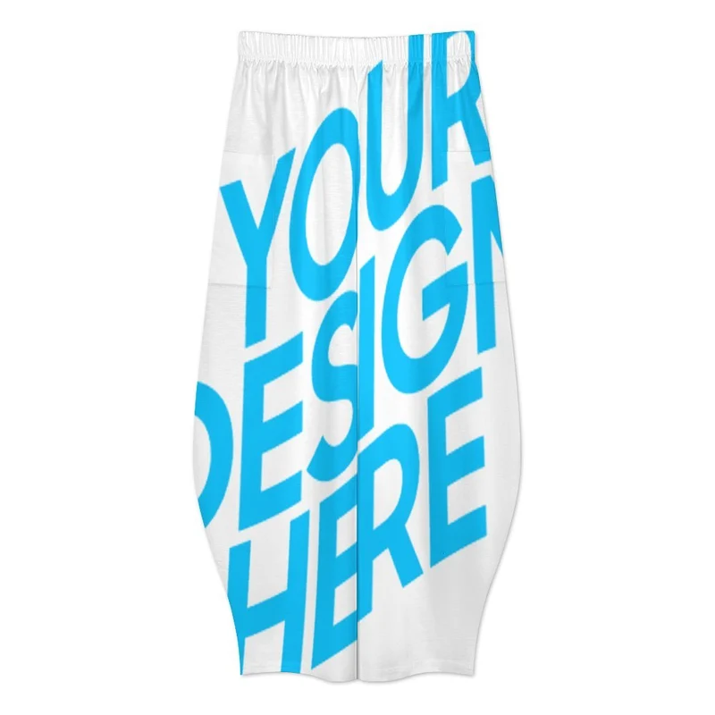 Pantalon large taille haute pour femme SZK personnalisé avec photo texte prénom (conception une image)