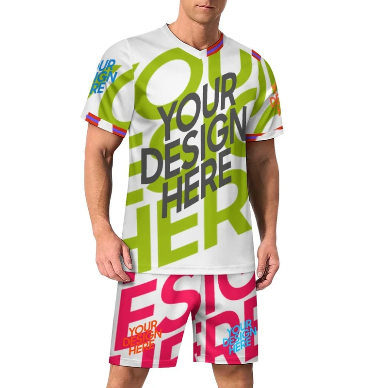 Maillot de football LTZ pour homme avec col en V personnalisé avec photo texte prénom