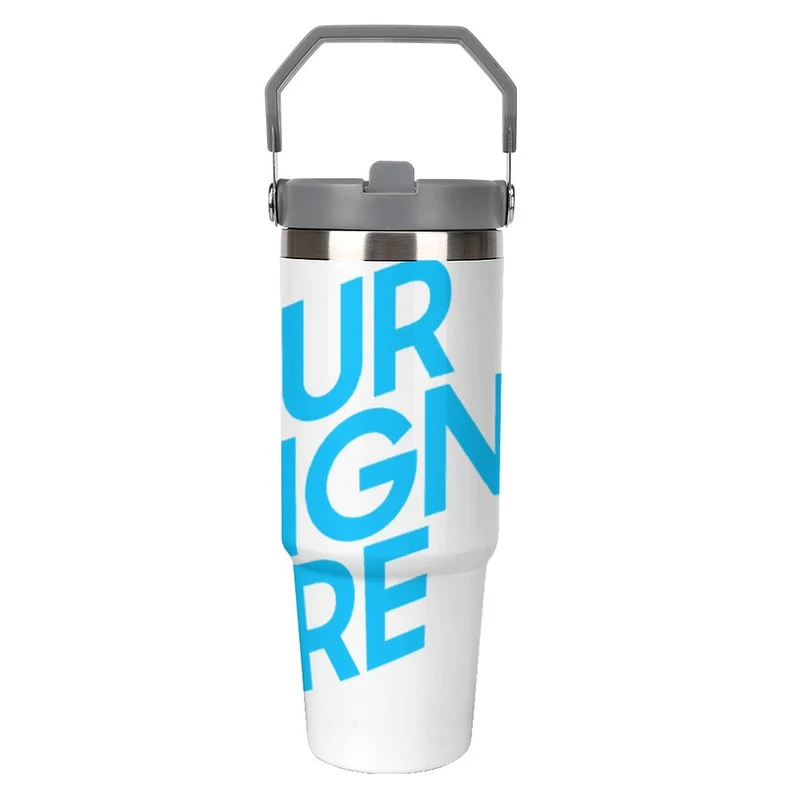 Gobelet isotherme de grande capacité de 30 oz pour voiture personnalisé avec photo texte prénom
