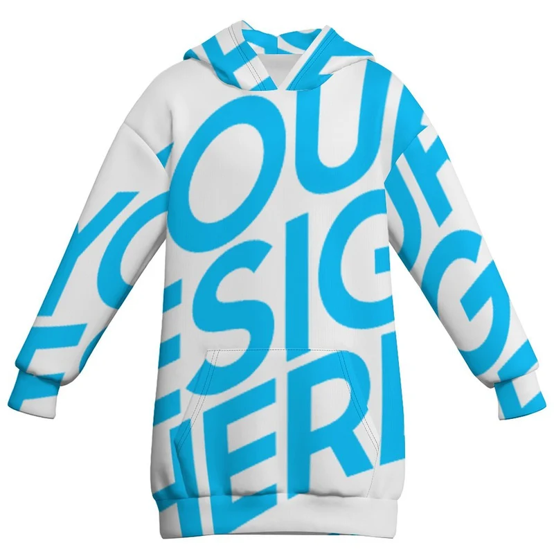 Sweat à capuche oversize pour enfants MWZXU037 personnalisé avec photo texte prénom (conception une image)