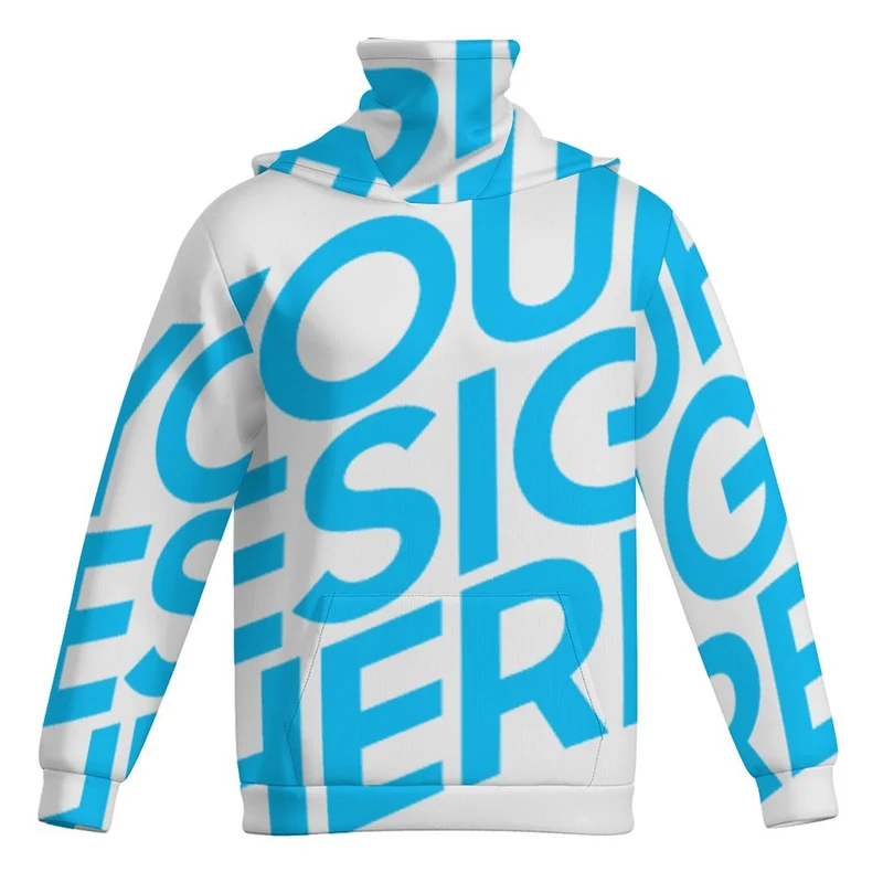 Sweat à capuche homme RRMZ avec serviette de visage coupe-vent personnalisé avec photo texte prénom (conception une image)