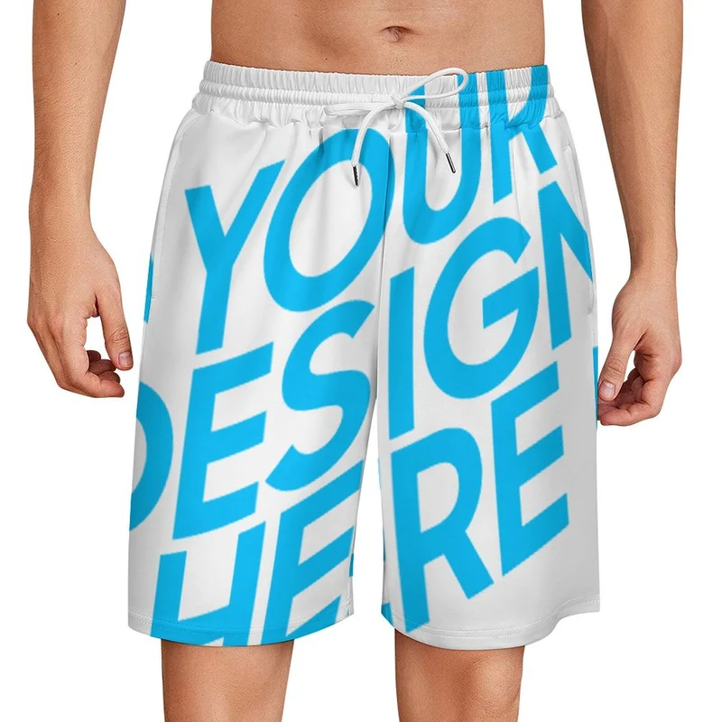 Pantalon de survêtement à cordon de serrage pour homme Short de sport ample LM133 personnalisé avec photo texte prénom (conception une image)
