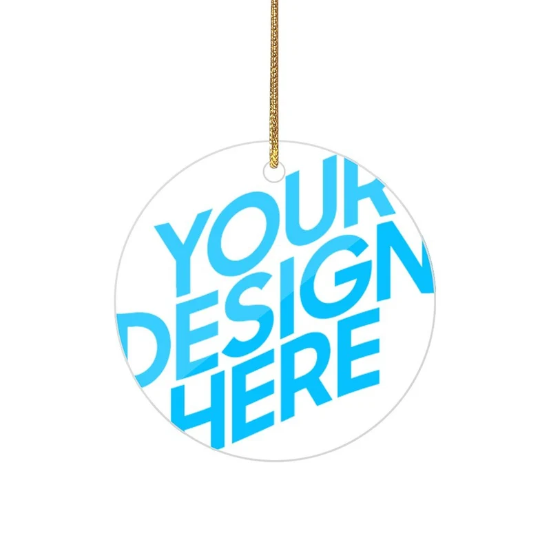 Pendentif décoratif en acrylique pour sapin de Noël plusieurs styles disponibles (forme circulaire, amour, Noël) personnalisé avec photo texte prénom