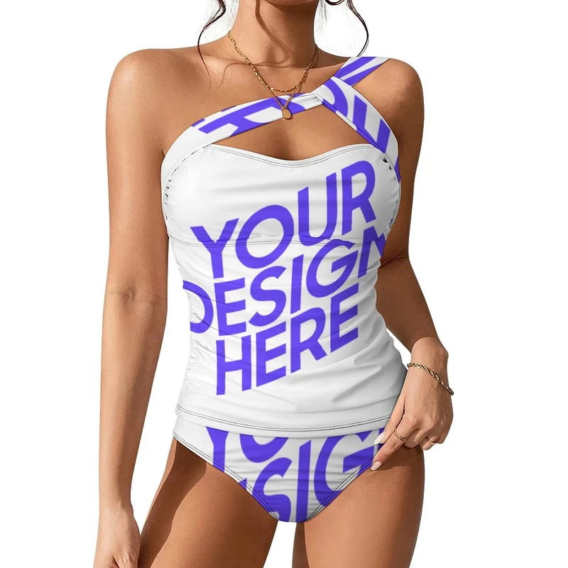 2024 nouvelle collection ensemble 2 pièces Maillot de bain tankini Sexy pour femmes SDS2002 personnalisé avec photo texte prénom (conception une image)