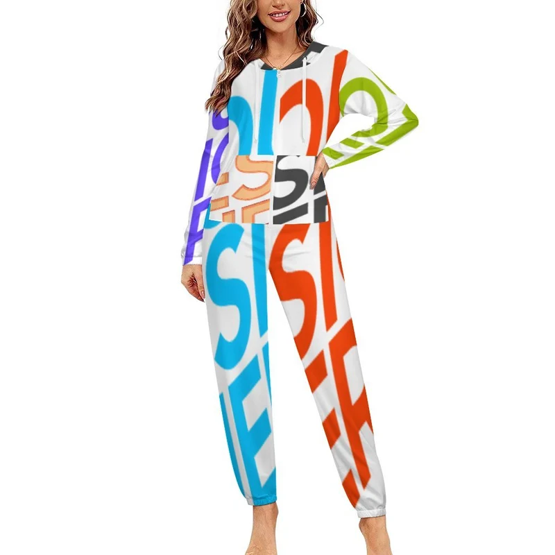Vêtements de détente une pièce zippés femme / homme personnalisée avec prénom motif texte (conception multi-images)