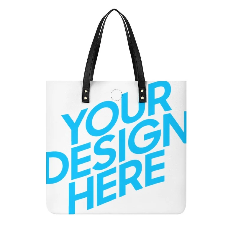 Sac fourre-tout en cuir haut de gamme sac à main classique pour femme personnalisé avec photo motif texte