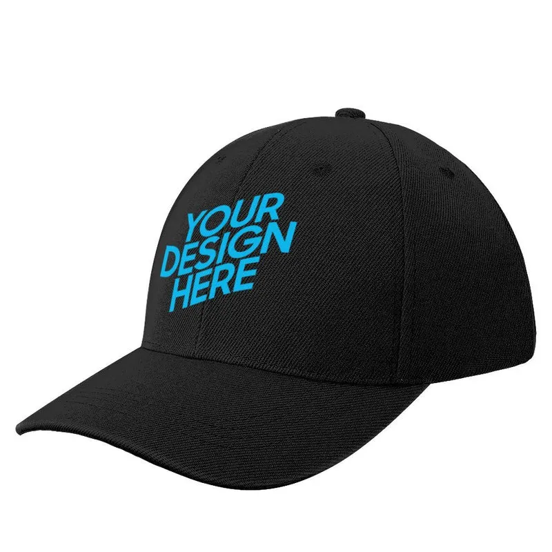 Casquette / Chapeau de baseball en Polyester Unisexe personnalisé avec logo photo motif texte