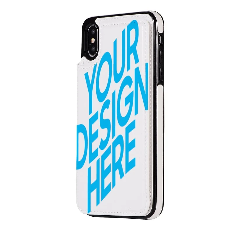 Etui à Rabat en cuirpour Iphone XS MAX / Coques protections 3C0705063 personnalisé avec photo logo texte motif
