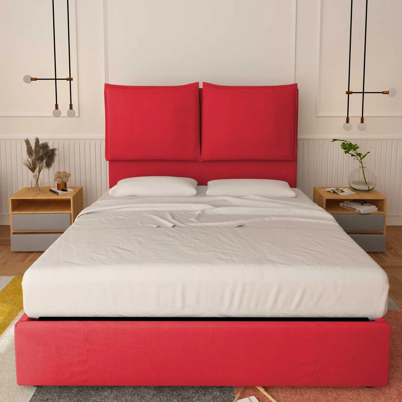Letto senza contenitore matrimoniale in tessuto Diana XL