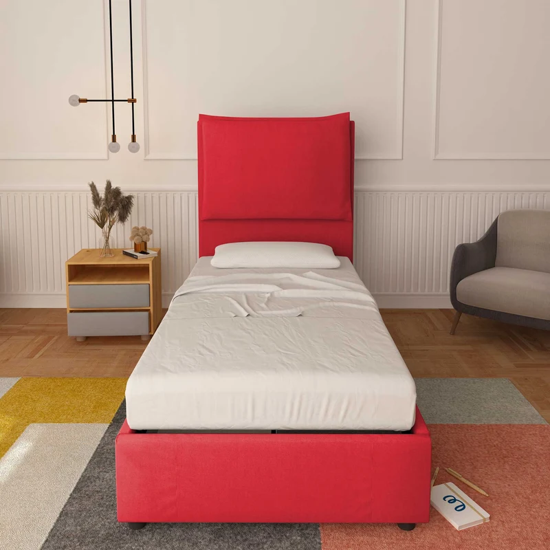 Letto senza contenitore singolo in tessuto Diana XL