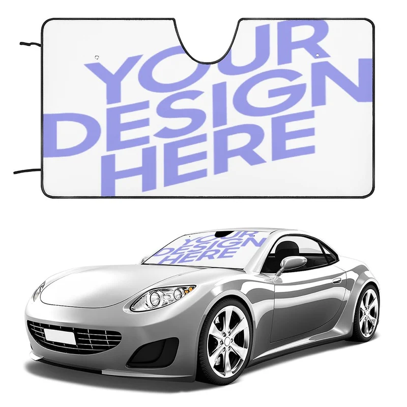 Pare-soleil voiture de pare-brise personnalisé avec texte photo logo
